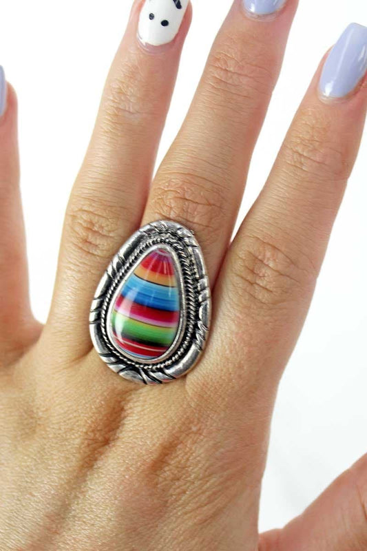 Serape Teardrop Ring