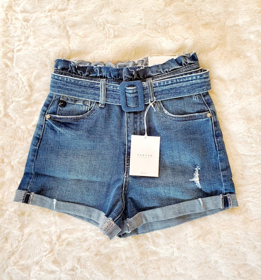 Paperbag Medium Wash Kancan Shorts